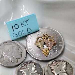 Solid 10kt Blackhills Gold Grape Pendant